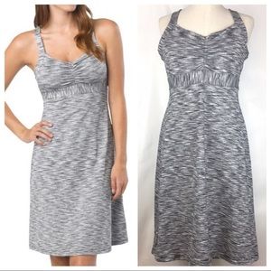 Prana Amaya Black and White Space Dye Dress Large